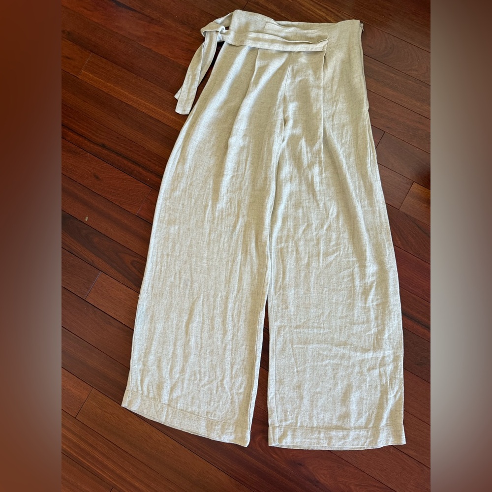 Zara Cream Wide Leg Pants